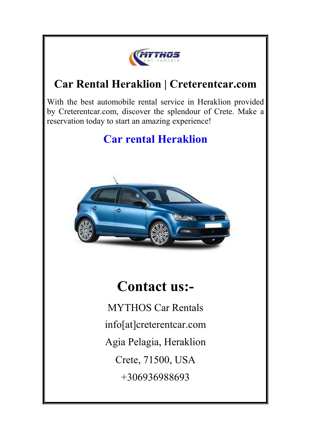 car rental heraklion creterentcar com l.w