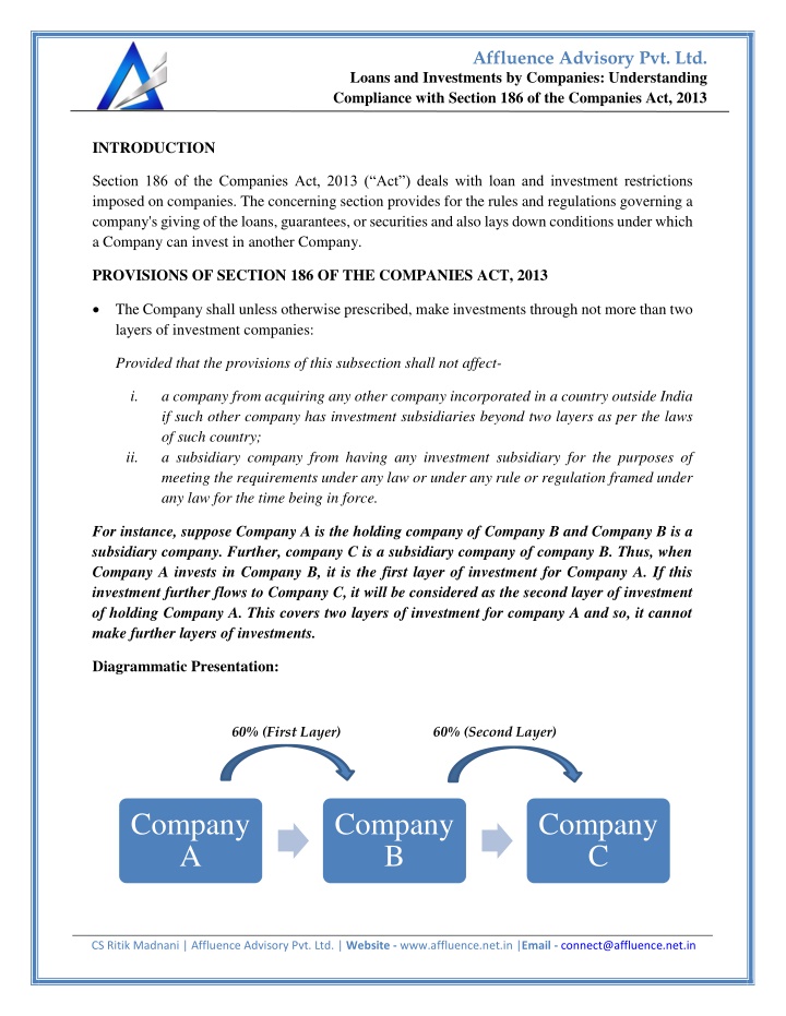 affluence advisory pvt ltd n.w
