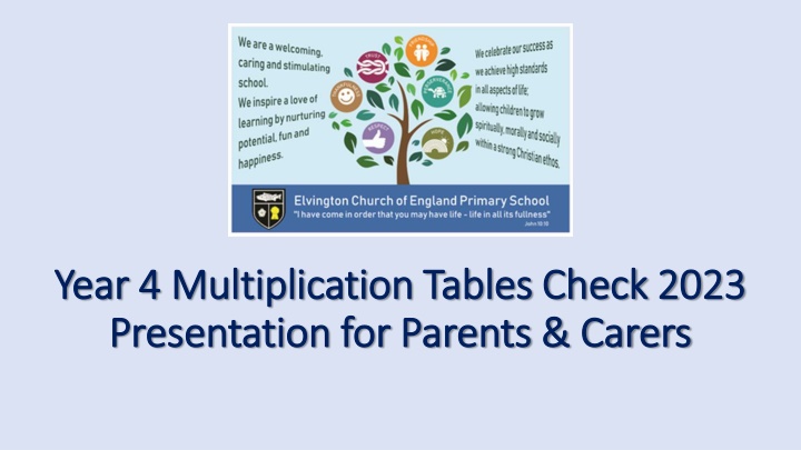 Year 4 Multiplication Tables Check 2023 - Information for Parents and Carers