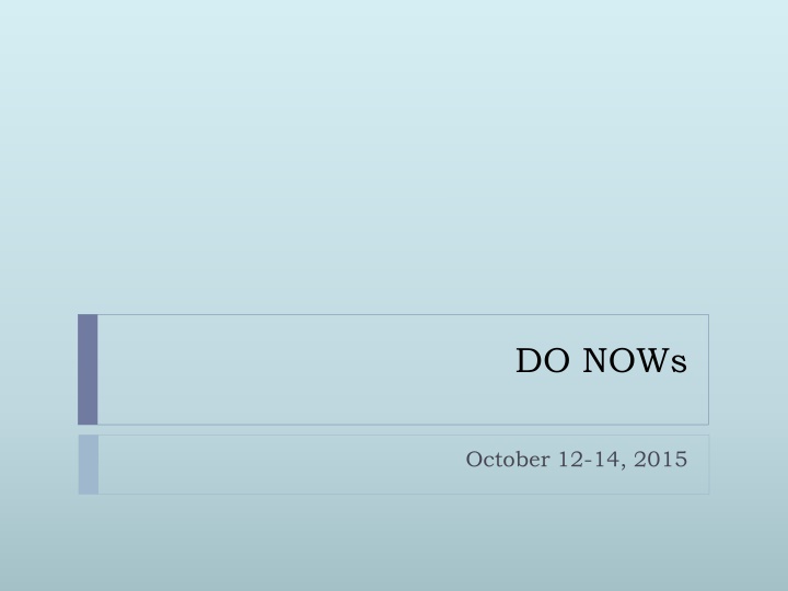 Math Homework and Problem Solving Tasks - October 12-16, 2015