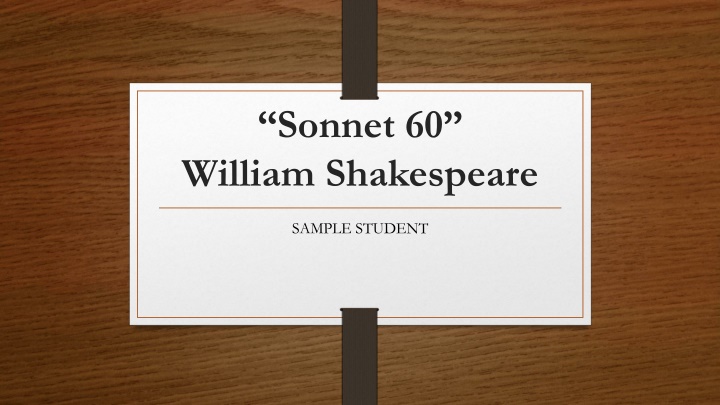 Shakespeare's Sonnet 60 Analysis and Insights