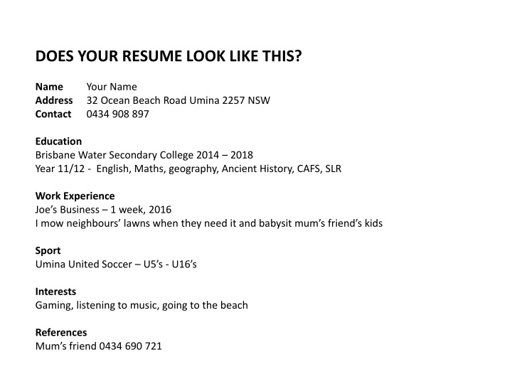 Enhancing Your Resume for Future Success