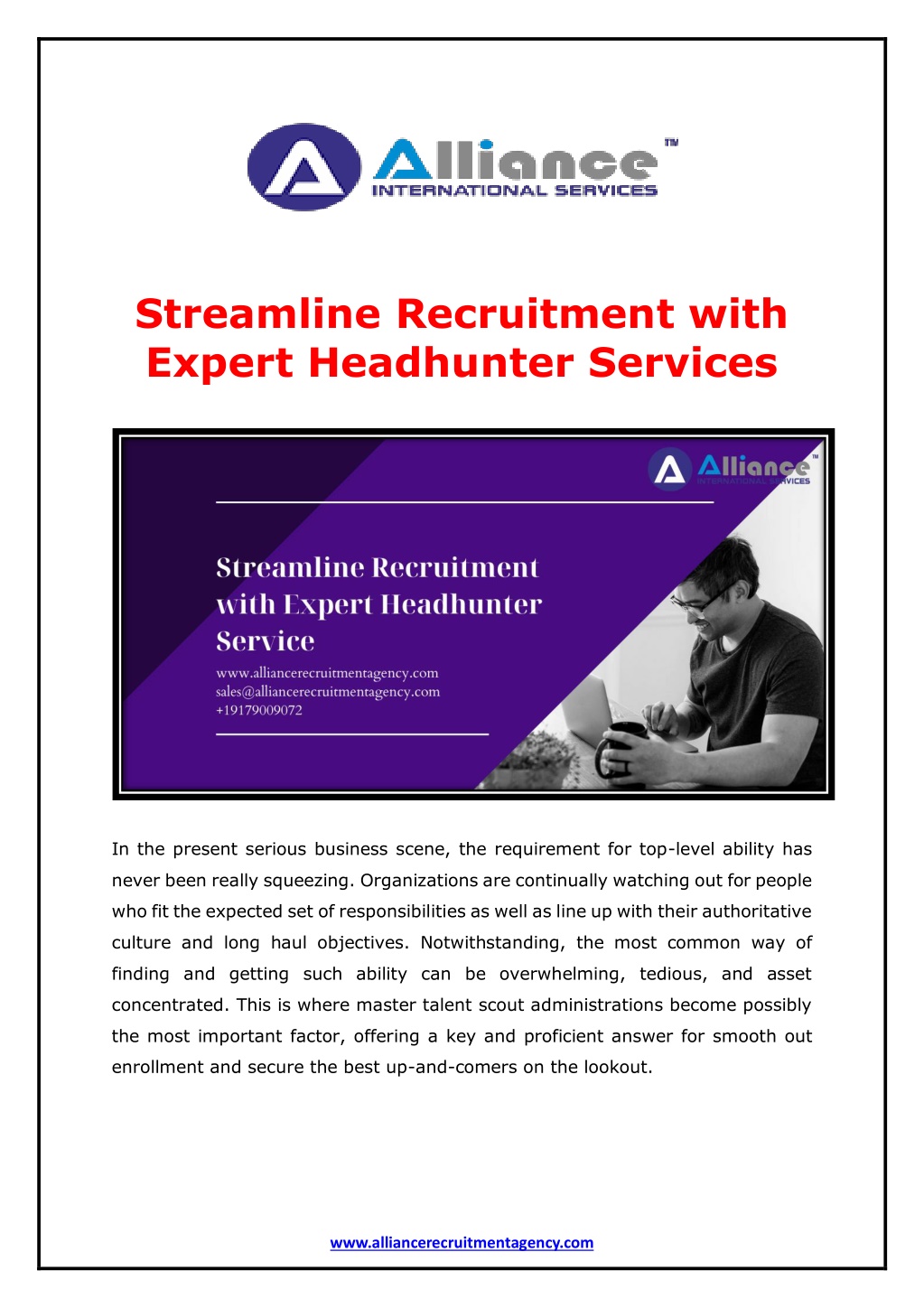 streamline recruitment with expert headhunter l.w