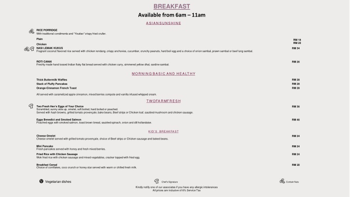 Delicious Breakfast and All-Day Dining Options
