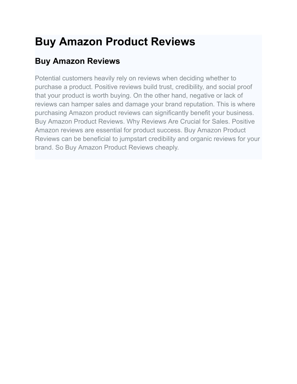 buy amazon product reviews l.w