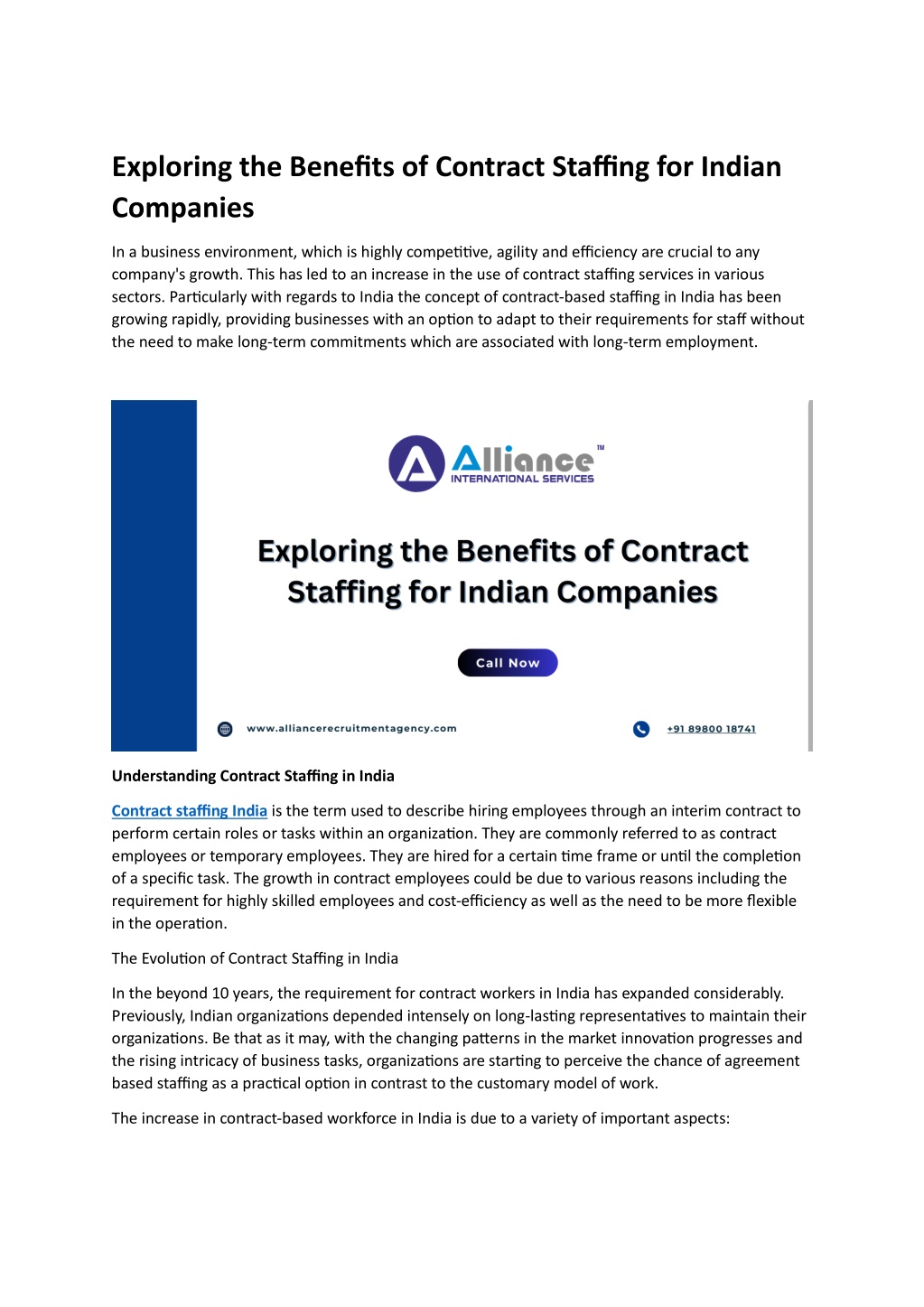 exploring the benefits of contract staffing l.w