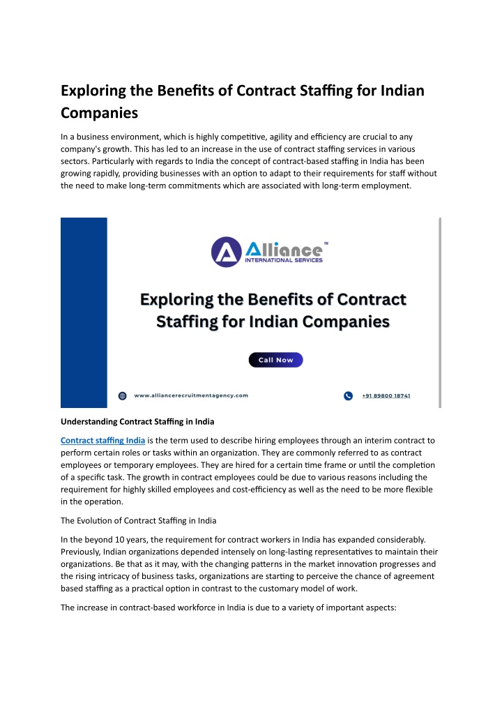 exploring the benefits of contract staffing n.w