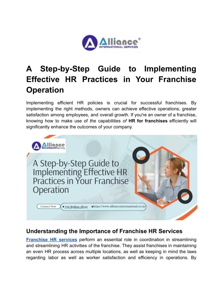 a effective hr practices in your franchise n.w