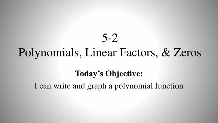 Polynomials: Zeros, Factors, and Graphs