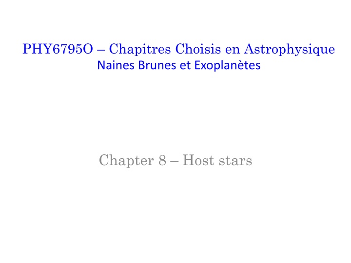 Host Stars and Their Importance in Exoplanet Research