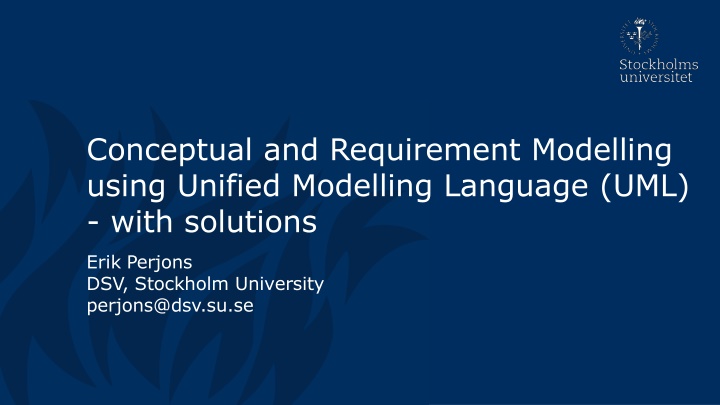 Conceptual and Requirement Modelling Using UML
