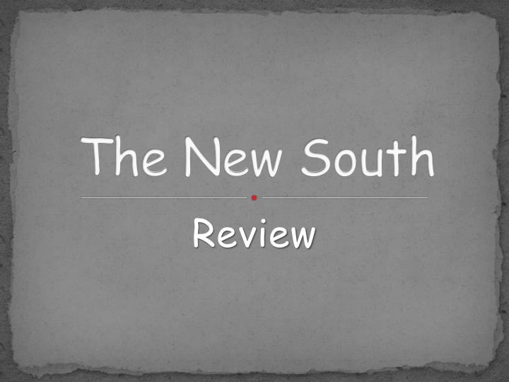 The New South and The Bourbon Triumvirate in Georgia Politics