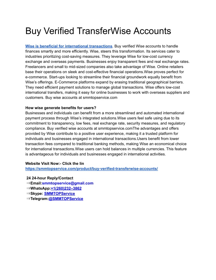 buy verified transferwise accounts n.w