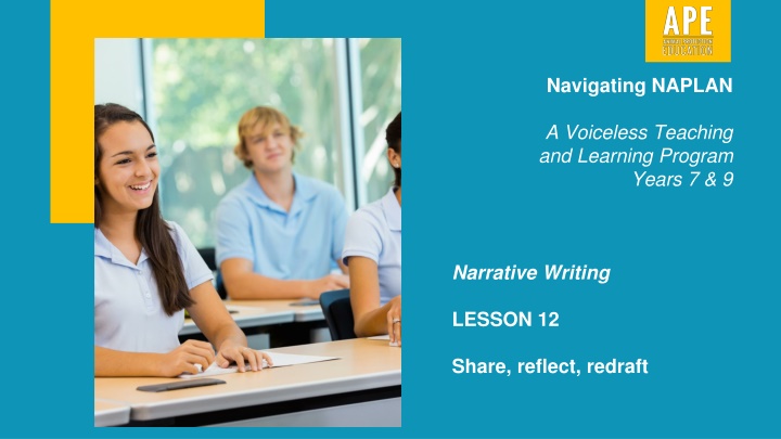 NAPLAN Year 7 & 9 Narrative Writing Lesson: Share, Reflect, Redraft