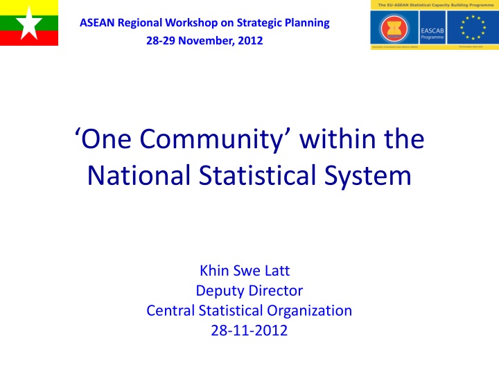 Overview of Myanmar Statistical System and Central Statistical Organization
