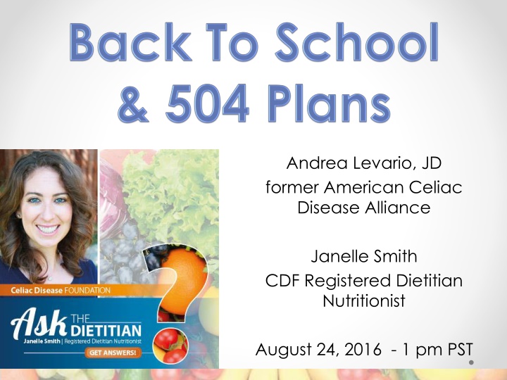 Section 504 Plans for Students with Celiac Disease