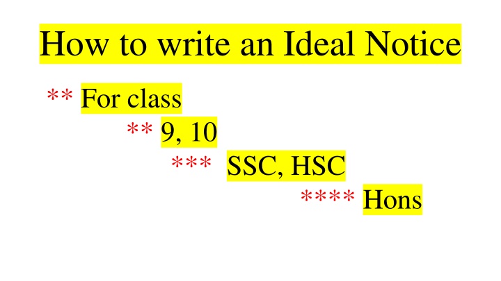 Guide to Writing an Ideal Notice for Students of Class 9, 10, SSC, HSC, and Hons