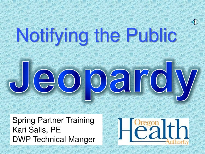 Public Jeopardy Spring Partner Training Overview