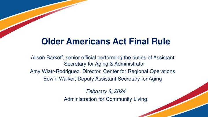 The Older Americans Act and Its Impact on Aging Services