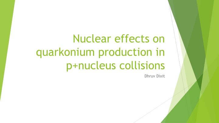Insights into Quarkonium Production in Nuclear Collisions by Dhruv Dixit