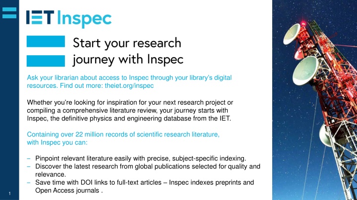 Inspec: The Ultimate Physics and Engineering Database