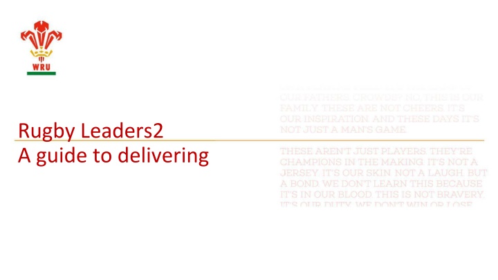 Rugby Leaders 2 Course: A Complete Guide to Coaching Under 9 to Under 12 Players