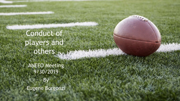 ANEFO Meeting on Player Conduct: Rules and Regulations Summary