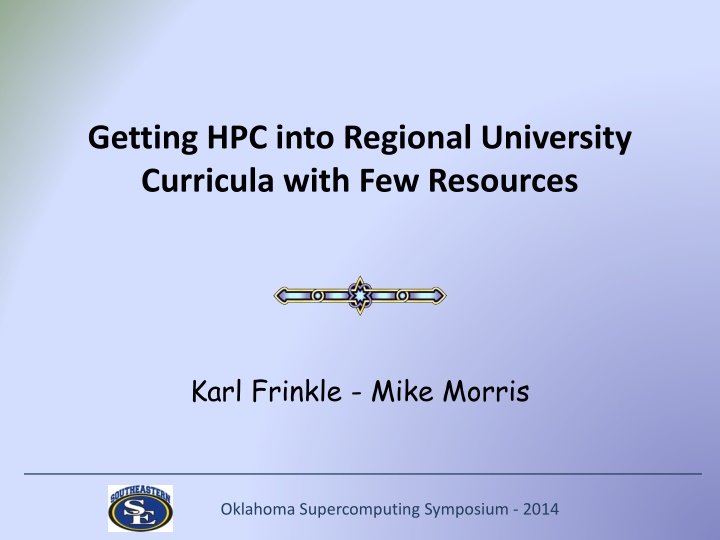 Implementing HPC in Regional University Curricula with Limited Resources