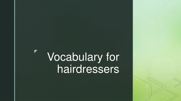 Comprehensive Hairdressing Vocabulary and Styles Guide