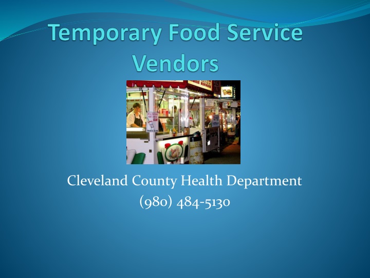 Guidelines for Temporary Food Events in Cleveland County Health Department