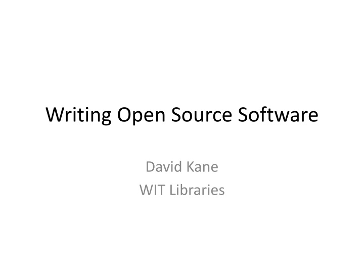 Exploring the World of Open Source Software Development