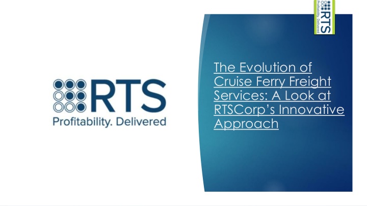 the evolution of cruise ferry freight services n.w