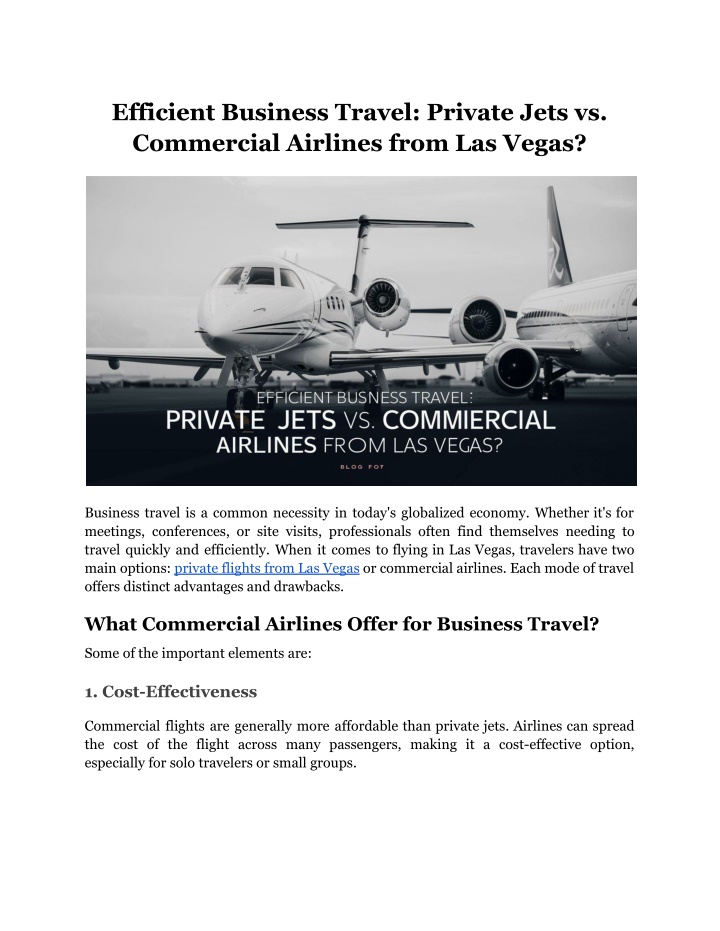 efficient business travel private jets n.w