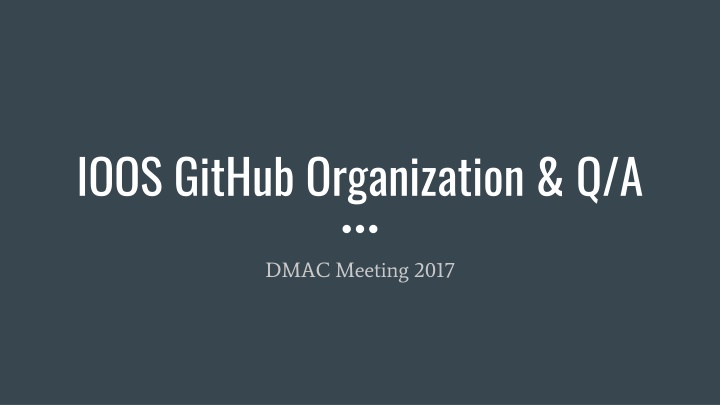 Secure Management of IOOS GitHub Organization