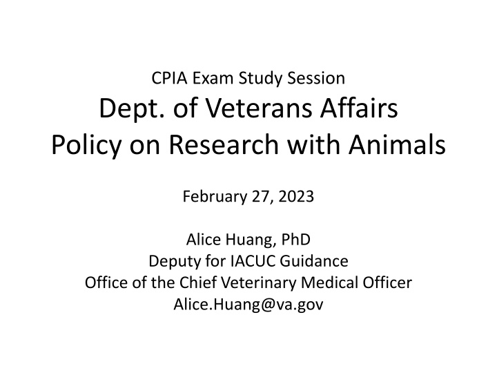 Ethical Conduct of Research in Veterans Affairs: Compliance and Oversight
