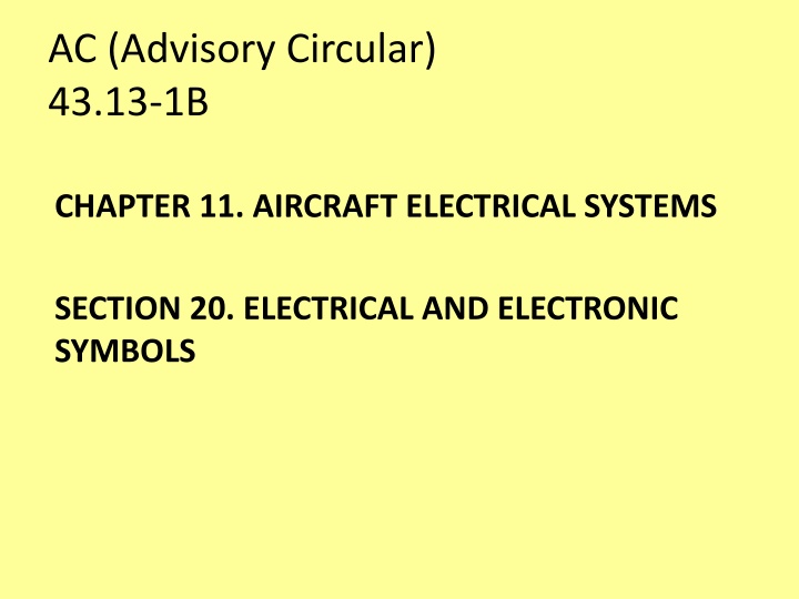 Aircraft Electrical Systems and Components