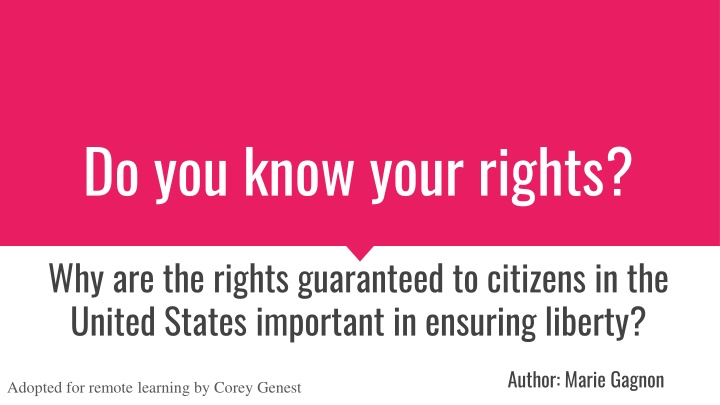 The Importance of the Bill of Rights for Ensuring Liberty in the United States