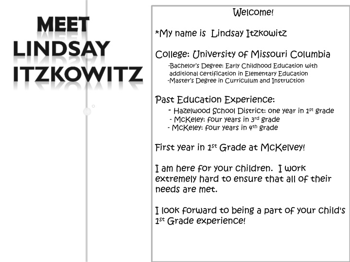 Meet Lindsay Itzkowitz - Experienced Teacher at University of Missouri Columbia