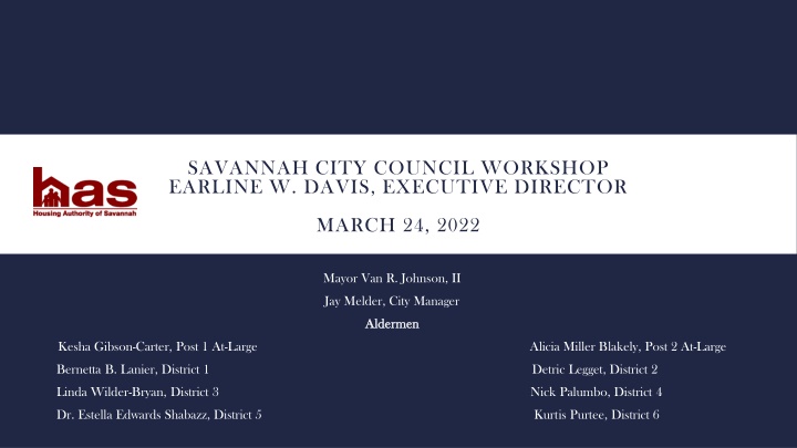 Housing Authority of Savannah: Providing Affordable Housing Programs