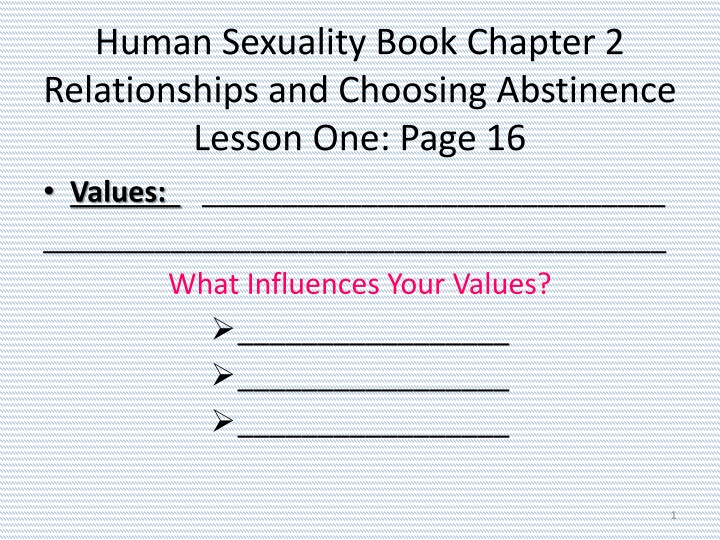 Relationships and Communication in Human Sexuality