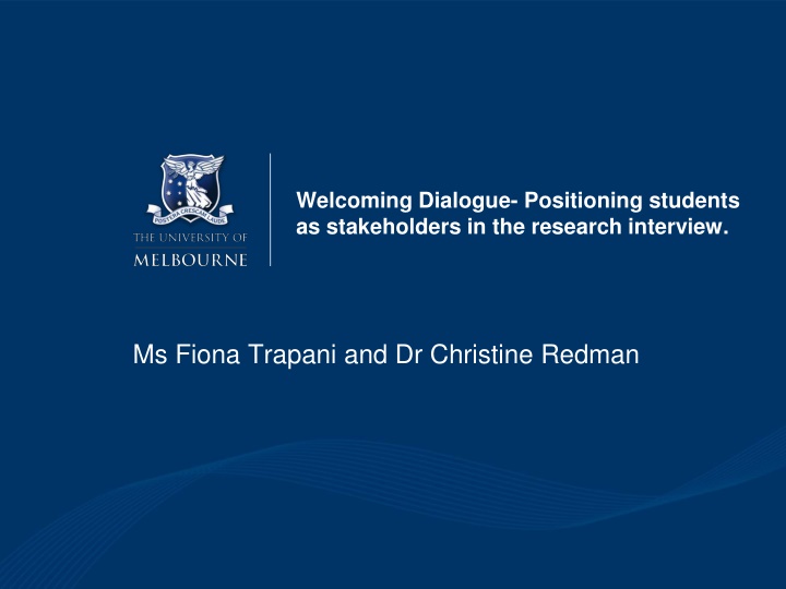 Engaging Students as Stakeholders in Research Interviews