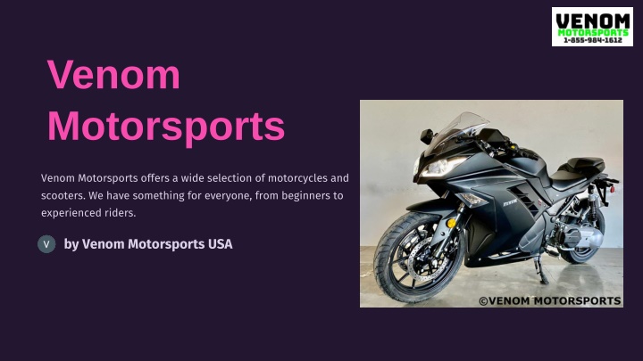 Automatic Motorcycles for Effortless Riding | Venom Motorsports USA