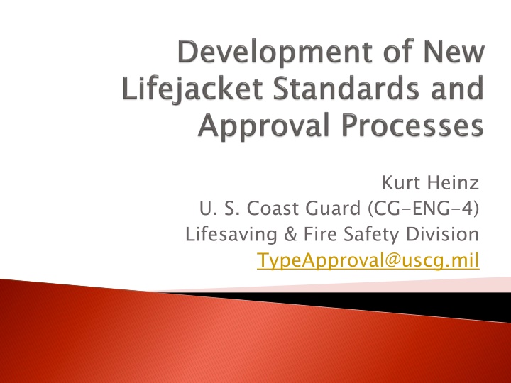 Updates on USCG PFD Standards and Regulations