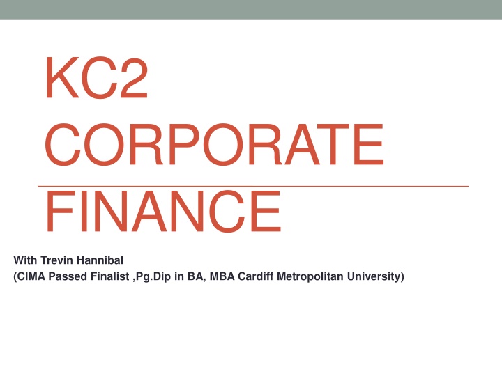 Corporate Finance Strategies with Trevin Hannibal