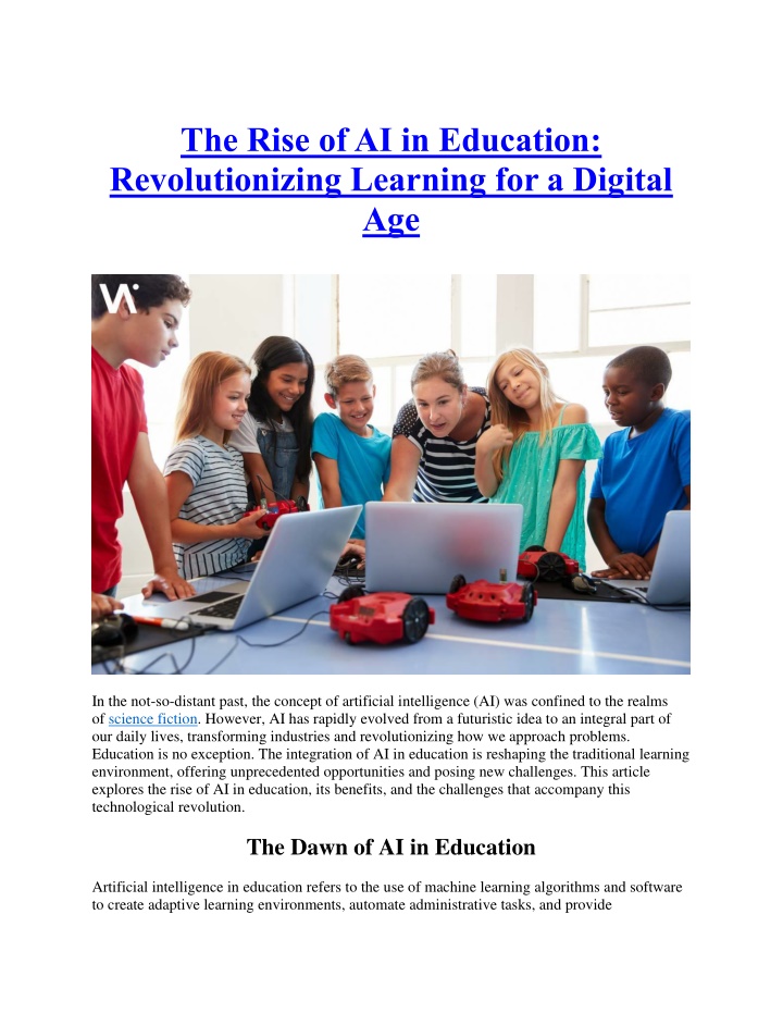 the rise of ai in education revolutionizing n.w