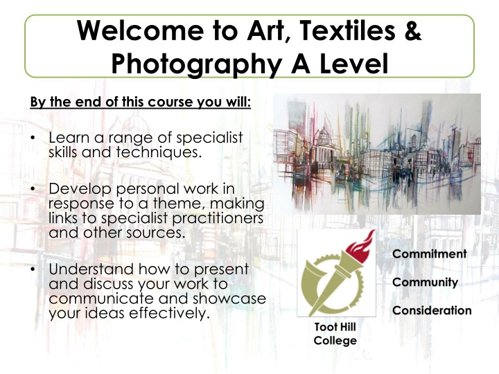Art, Textiles & Photography A Level Course Overview