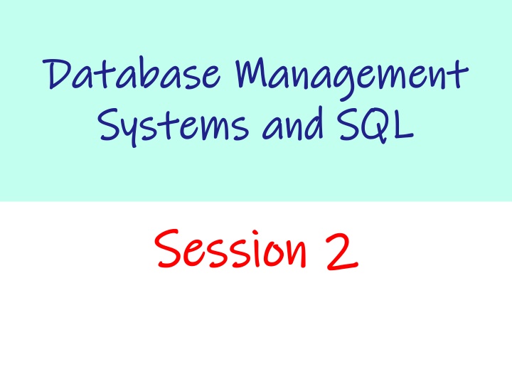 Database Management Systems and Keys in SQL