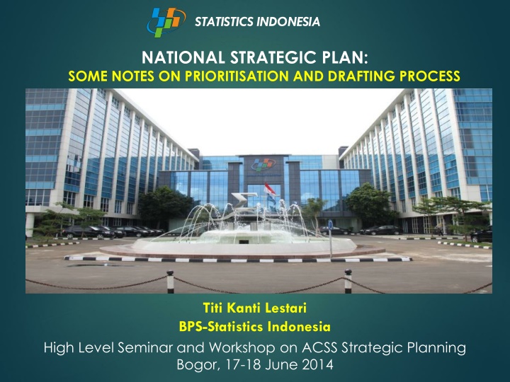 Prioritisation and Drafting Process in Indonesia's National Strategic Plan