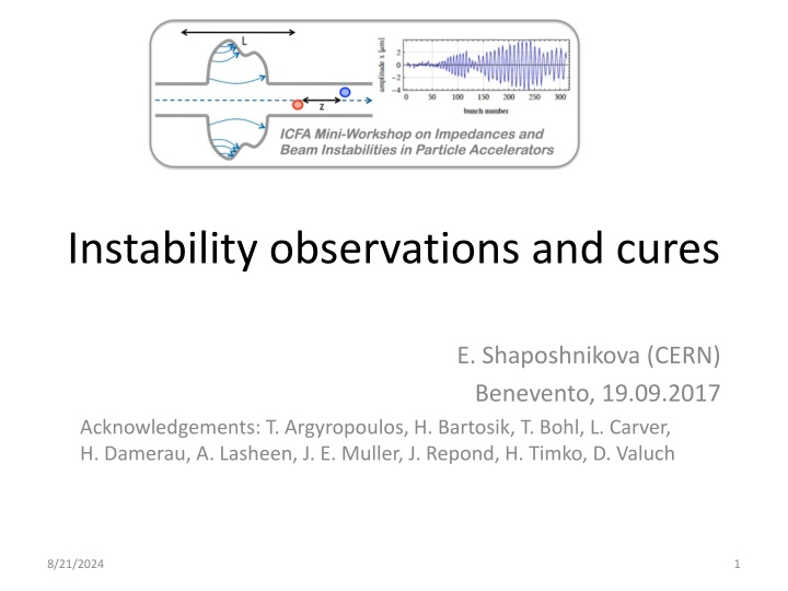 Addressing Instability in Particle Accelerators