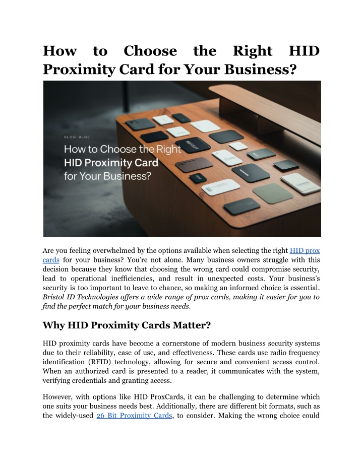 how proximity card for your business n.w
